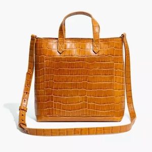 Madewell croc zip top crossbody